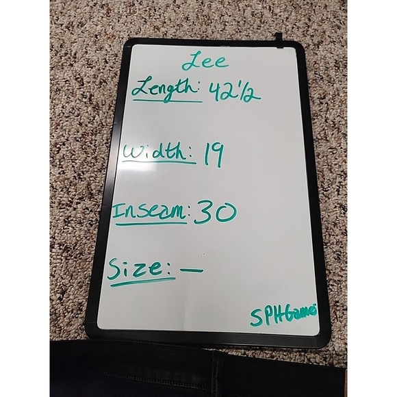 Lee Jeans Womens 18 Dark Black Denim Pants Mid Rise Boot Cut Flare Stretch Flex - Picture 8 of 8